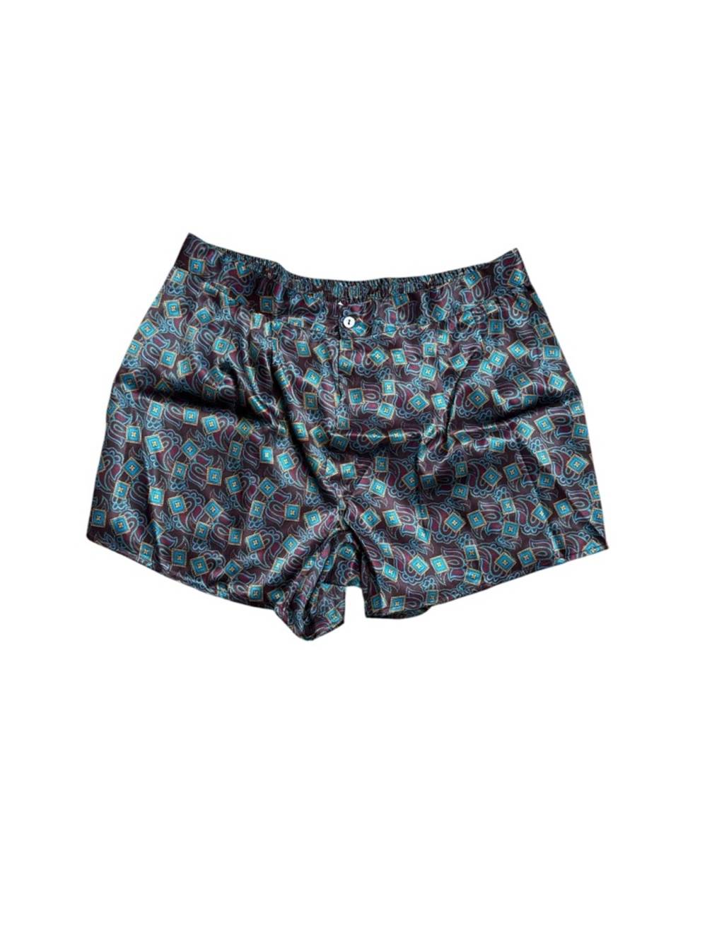 Vintage Mens NOS London Brand Victorias Secret Polyester Satin Silk Boxers XL